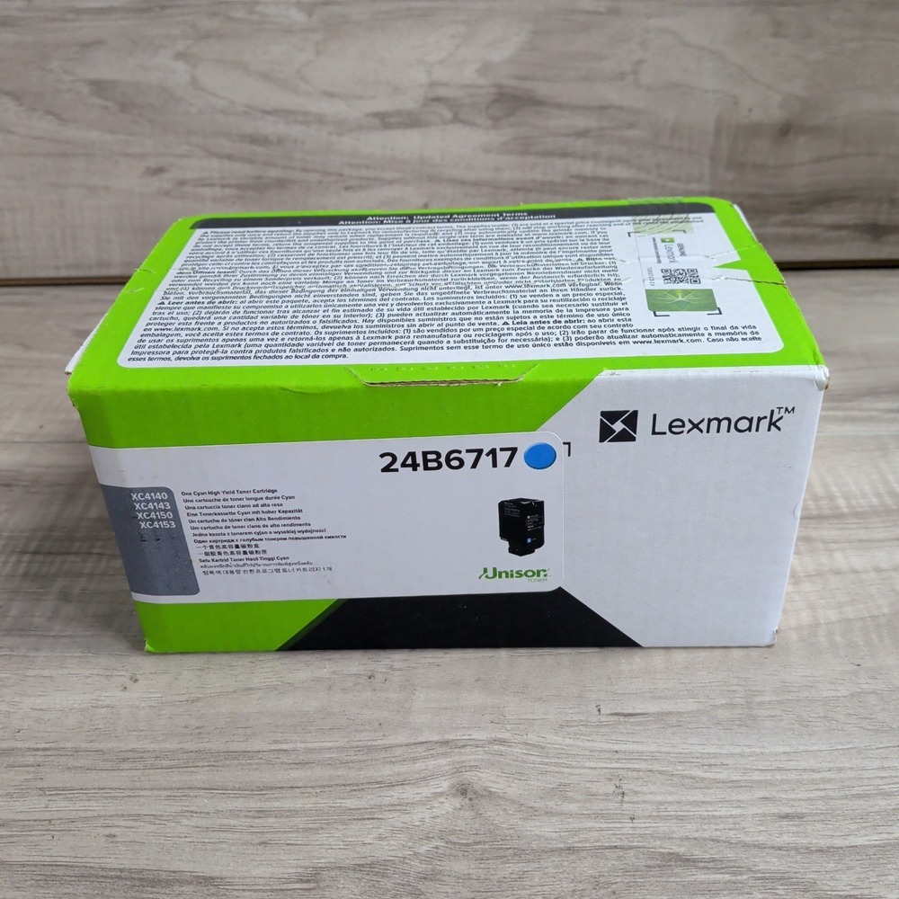 Lexmark Genuine 24B6717 HY Cyan Toner Original XC 4140 4143 4150 4153 - sealed